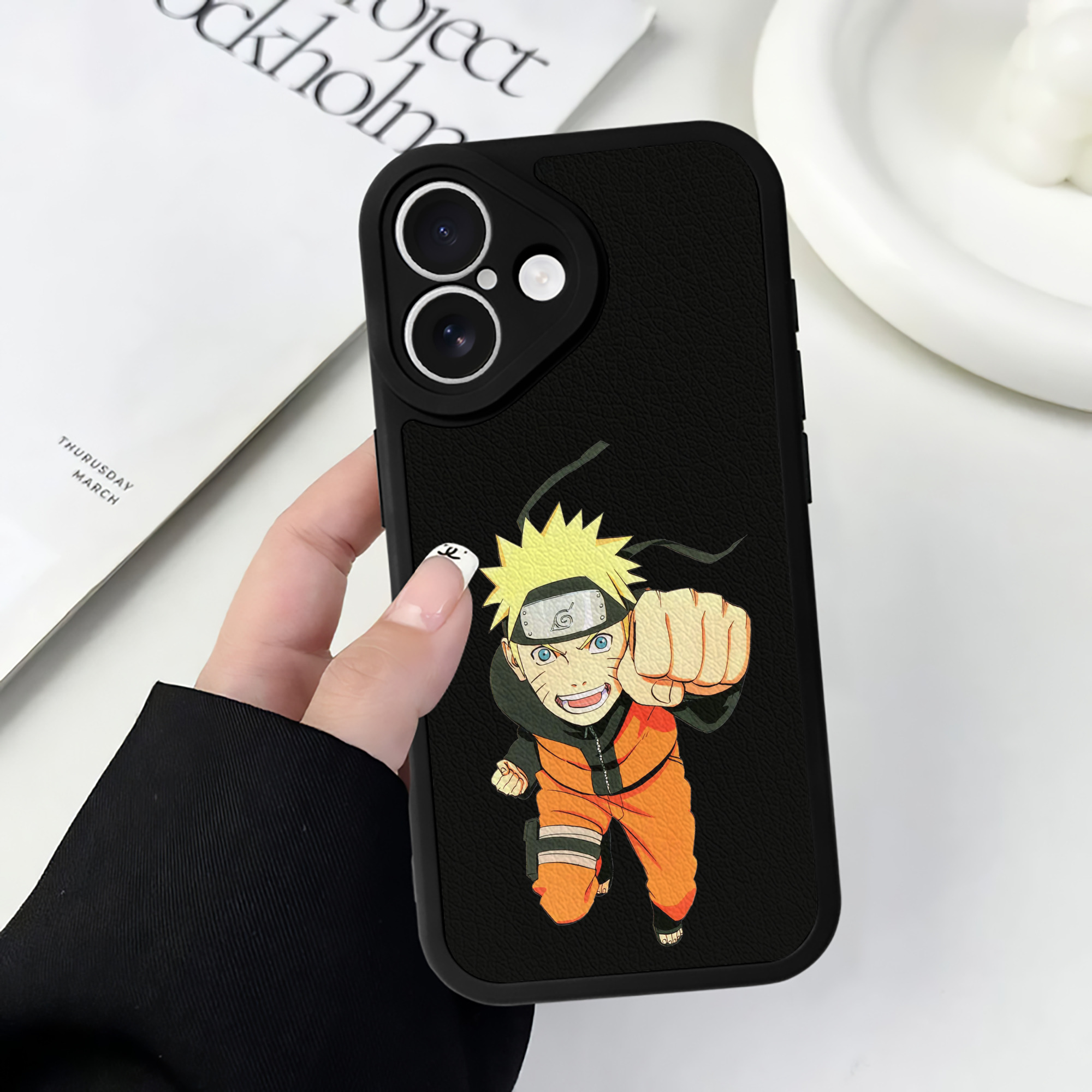 （画像用） NARUTO -ナルト- うずまき ナルト Uzumaki Naruto 【iPhone 16シリーズ対応】シリコンスマホケース（レザー調） 材質：シリコン